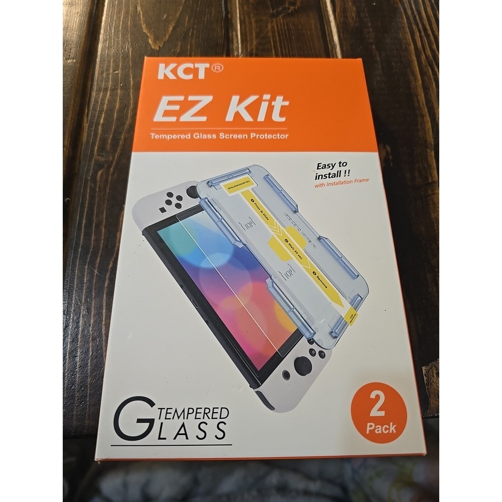 Nintendo Switch OLED 2021‎  KCT EZ Kit Tempered Glass Screen Protector-2 Pack